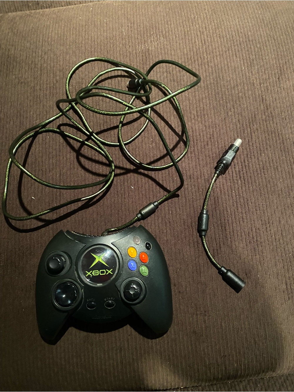 OEM Microsoft ORIGINAL XBOX Black FAT DUKE Controller
